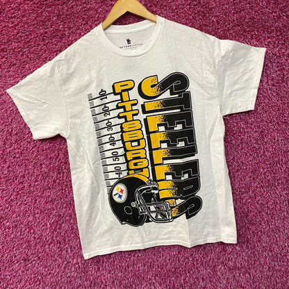 Junk Food Clothing Pittsburgh Steelers NFL Retro White T-Shirt Medium