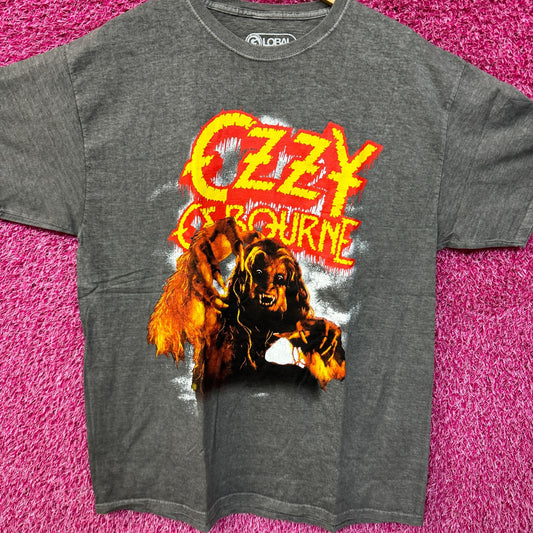 Ozzy Osborne Bark at the Moon Art Oversized Metal Band Tee M