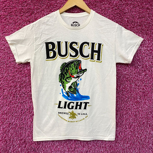Busch Busch Light Brewed for Fishermen Colorway Beige T-Shirt Small