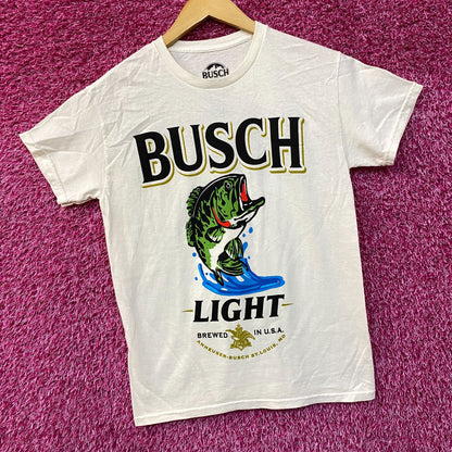 Busch Busch Light Brewed for Fishermen Colorway Beige T-Shirt Small