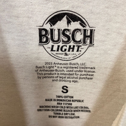 Busch Busch Light Brewed for Fishermen Colorway Beige T-Shirt Small