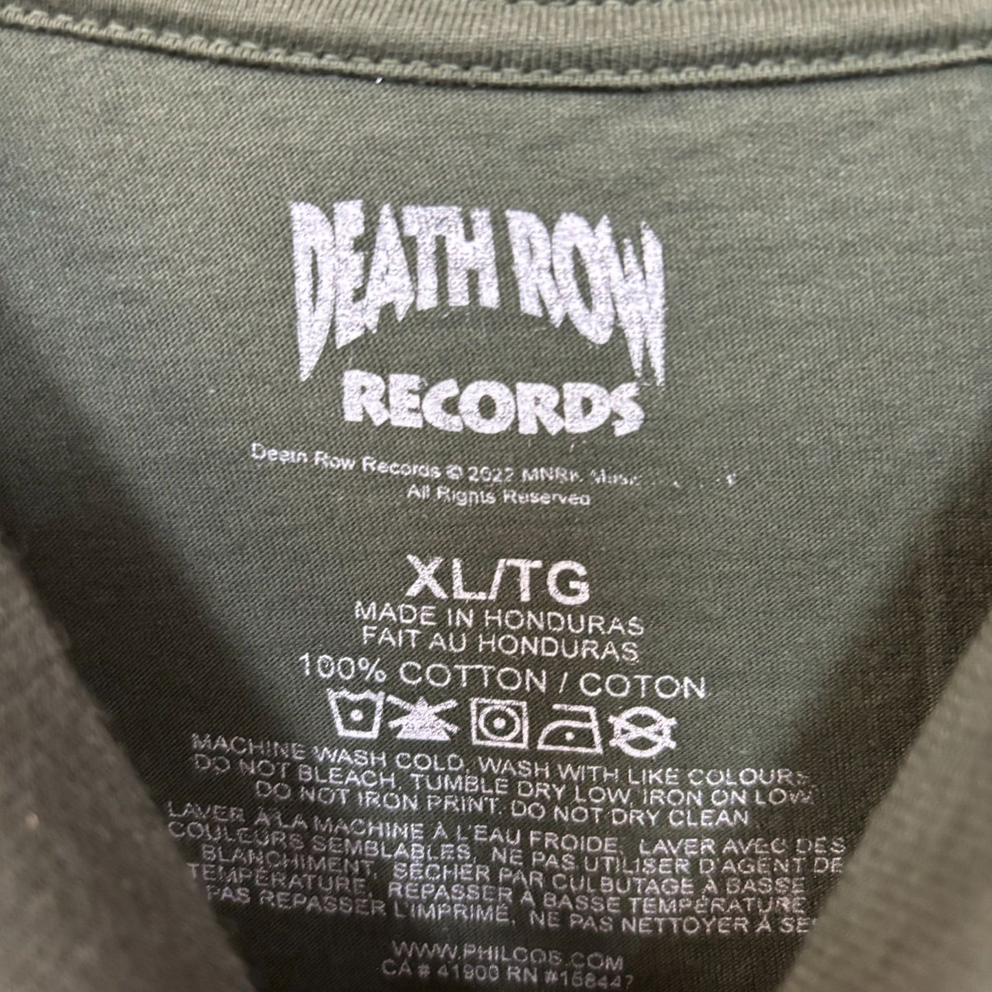 Death Row Records 213 LBC Skyline Low Rider Hip Hop Tee XL