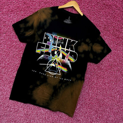 Pink Floyd Dark Side of the Moon Psychedelic Rock Bleach Dye L
