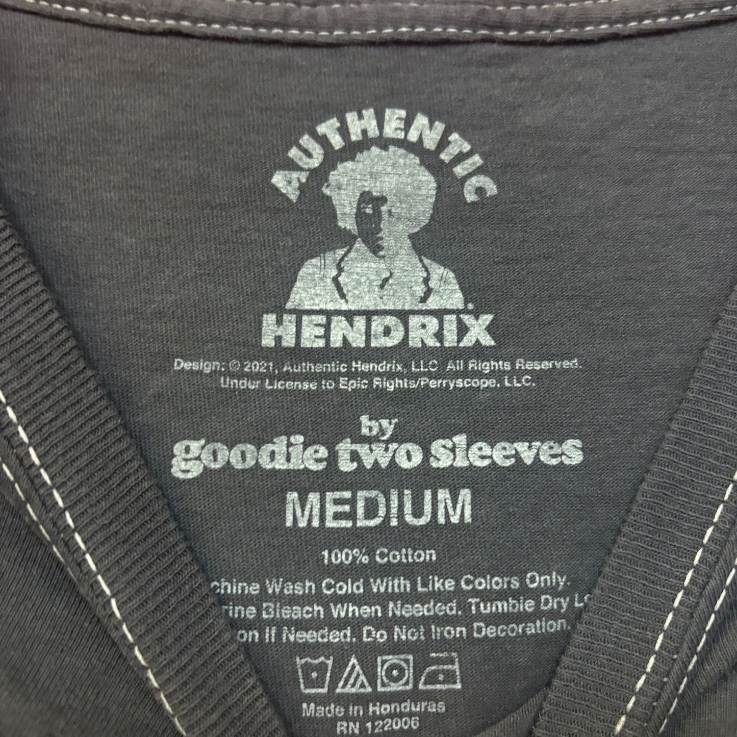 Jimi Hendrix 1969 Newport Pop Festival Distressed Rock Tee M