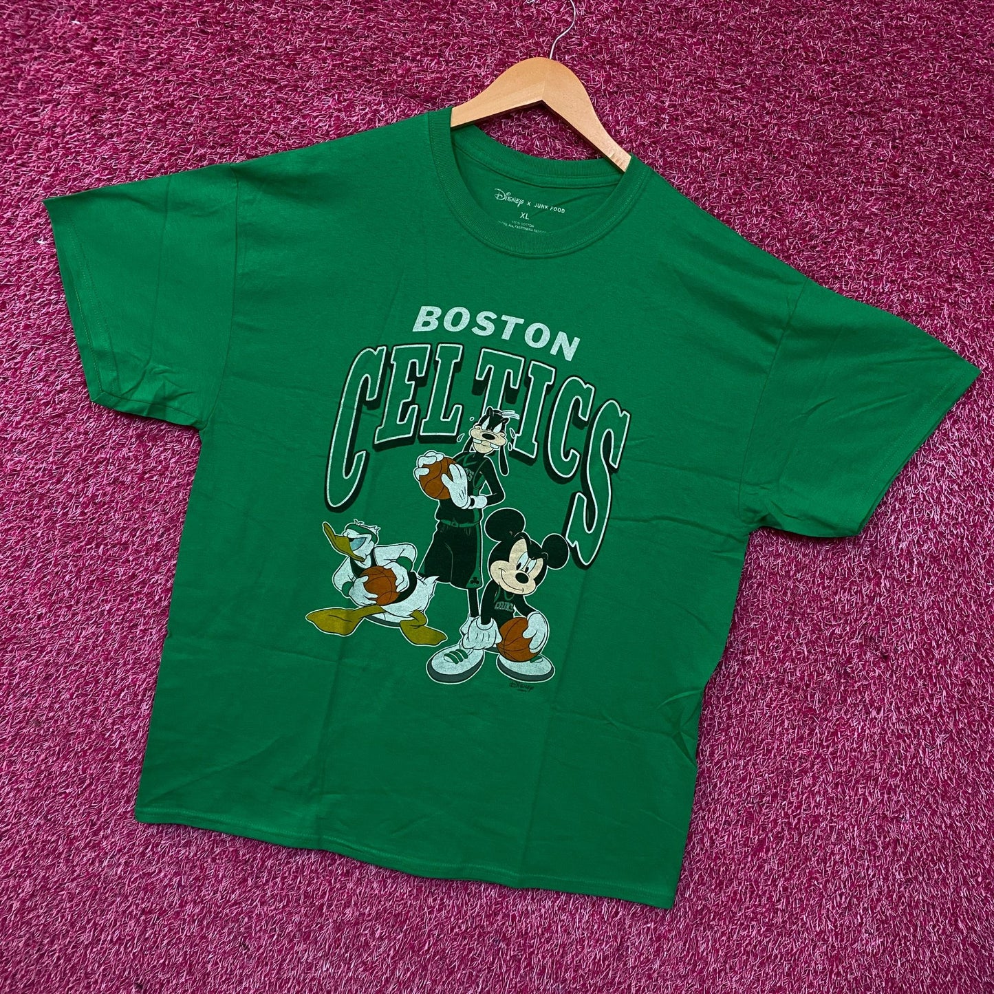 Junk Food Kelly Green Boston Celtics Disney Mickey Squad T-Shirt XL