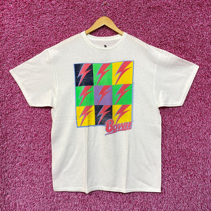 David Bowie Starman Bolt Pop Art Oversized Rock Tee L