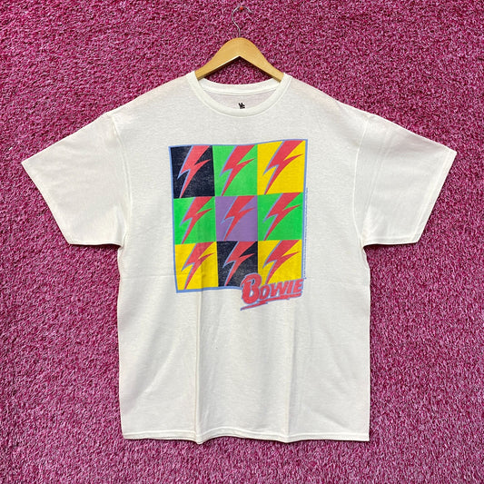 David Bowie Starman Bolt Pop Art Oversized Rock Tee L