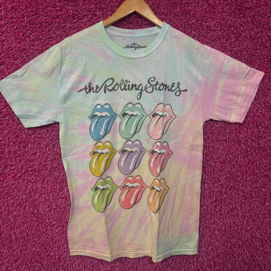 The Rolling Stones Hot Lips Pop Art Rock Pastel Tie Dye M