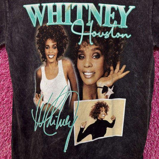 Whitney Houston Collage black tee size small
