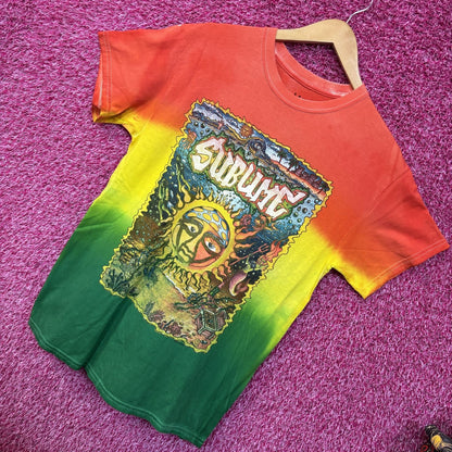 Sublime Rastafari Style Tricolored tiedye Rock Tee size small