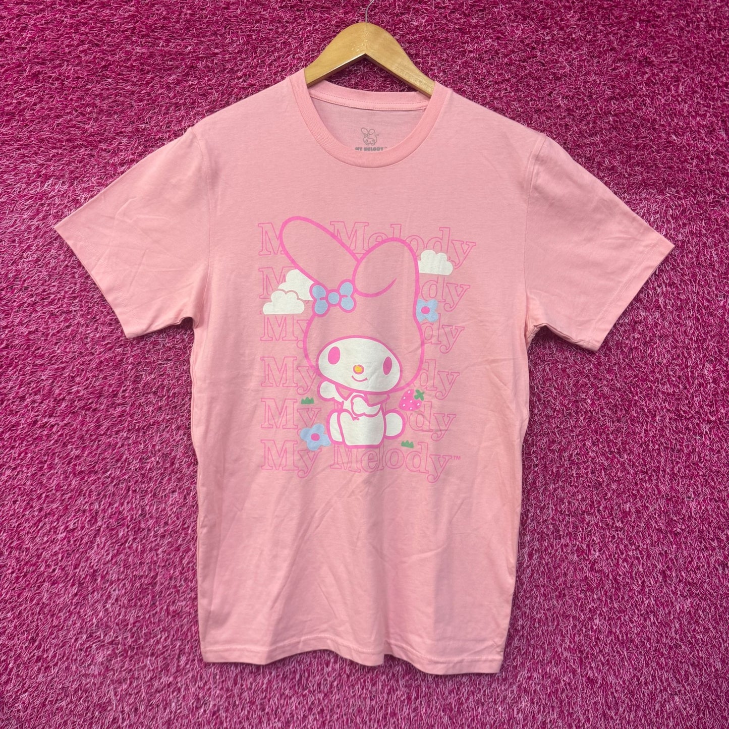 My Melody Kawaii Strawberry Fields Forever Sanrio Tee M