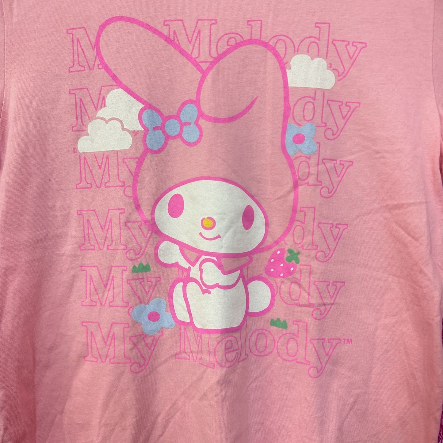My Melody Kawaii Strawberry Fields Forever Sanrio Tee M
