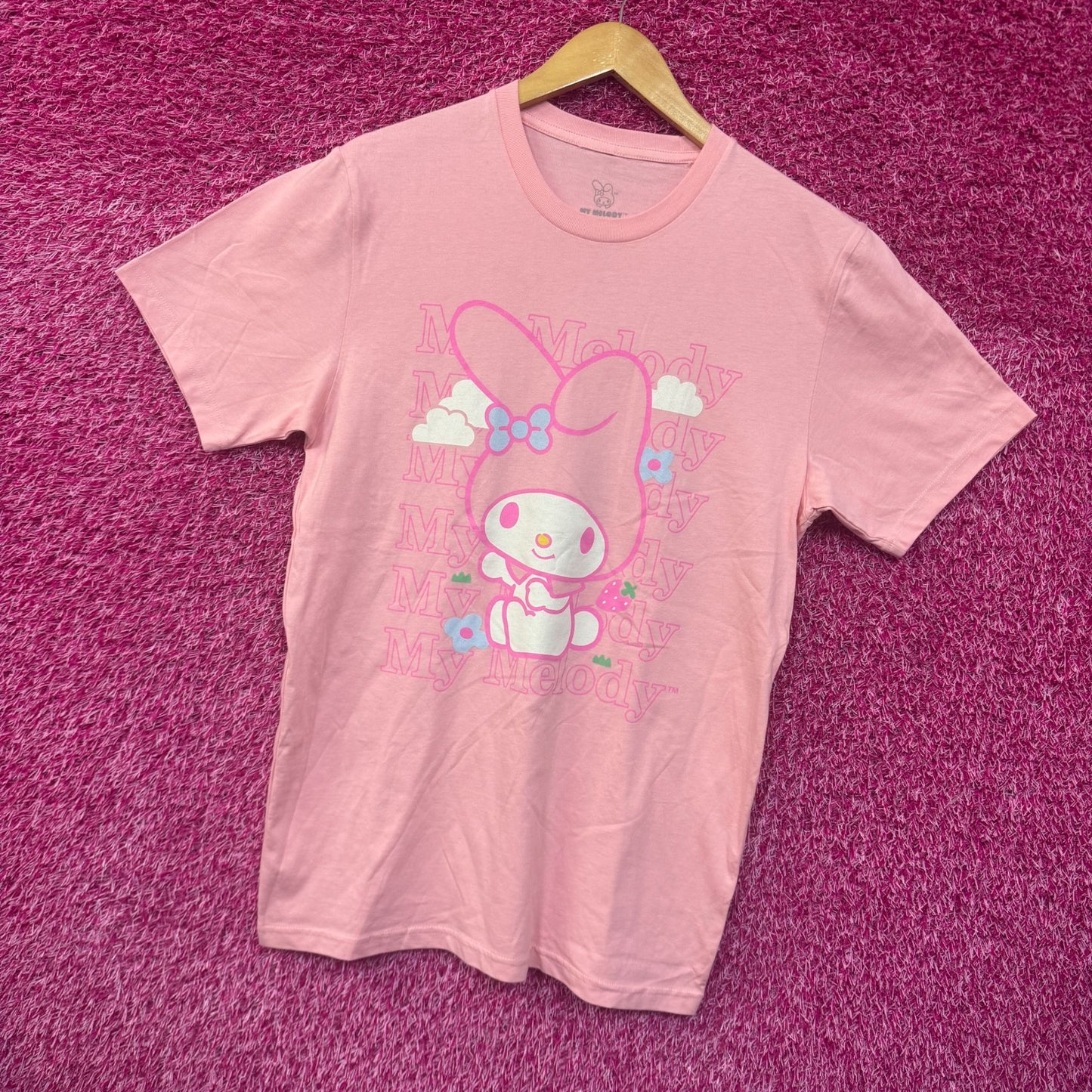 My Melody Kawaii Strawberry Fields Forever Sanrio Tee M