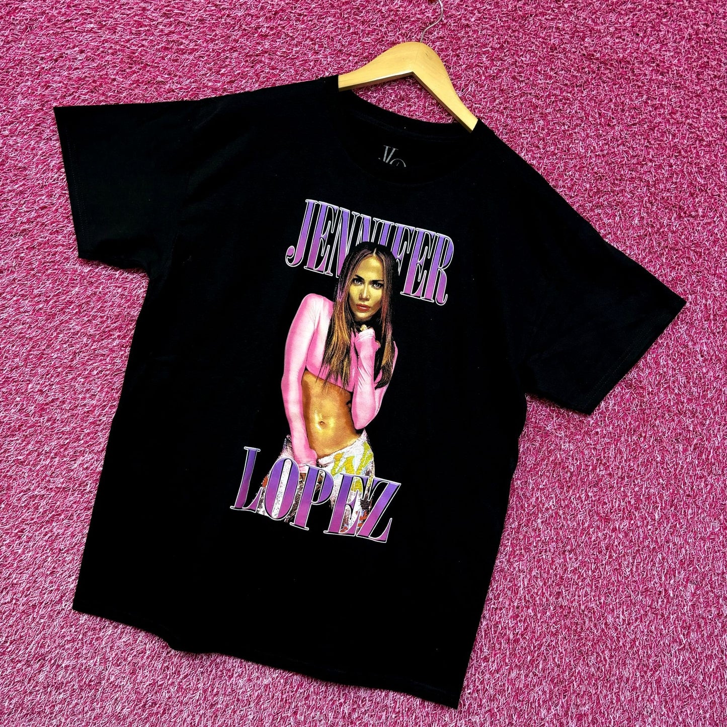 Jennifer Lopez JLO Signature Neon Poster Dance Pop Tee L