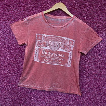 Budweiser King Of Beer 1980'S Vintage Style Logo Graphic T-Shirt Medium