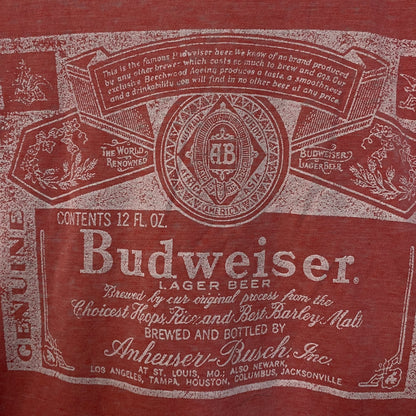 Budweiser King Of Beer 1980'S Vintage Style Logo Graphic T-Shirt Medium