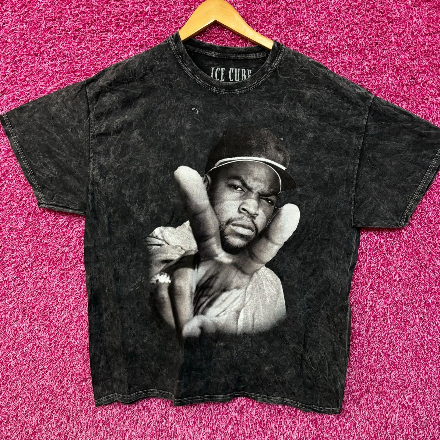 Ice Cube It Was a Good Day West Coast Rap Acid Wash Tee XL