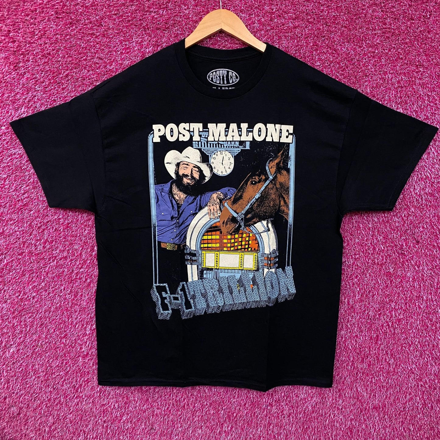 Post Malone F-1 Trillion Jukebox Horse T-Shirt XL