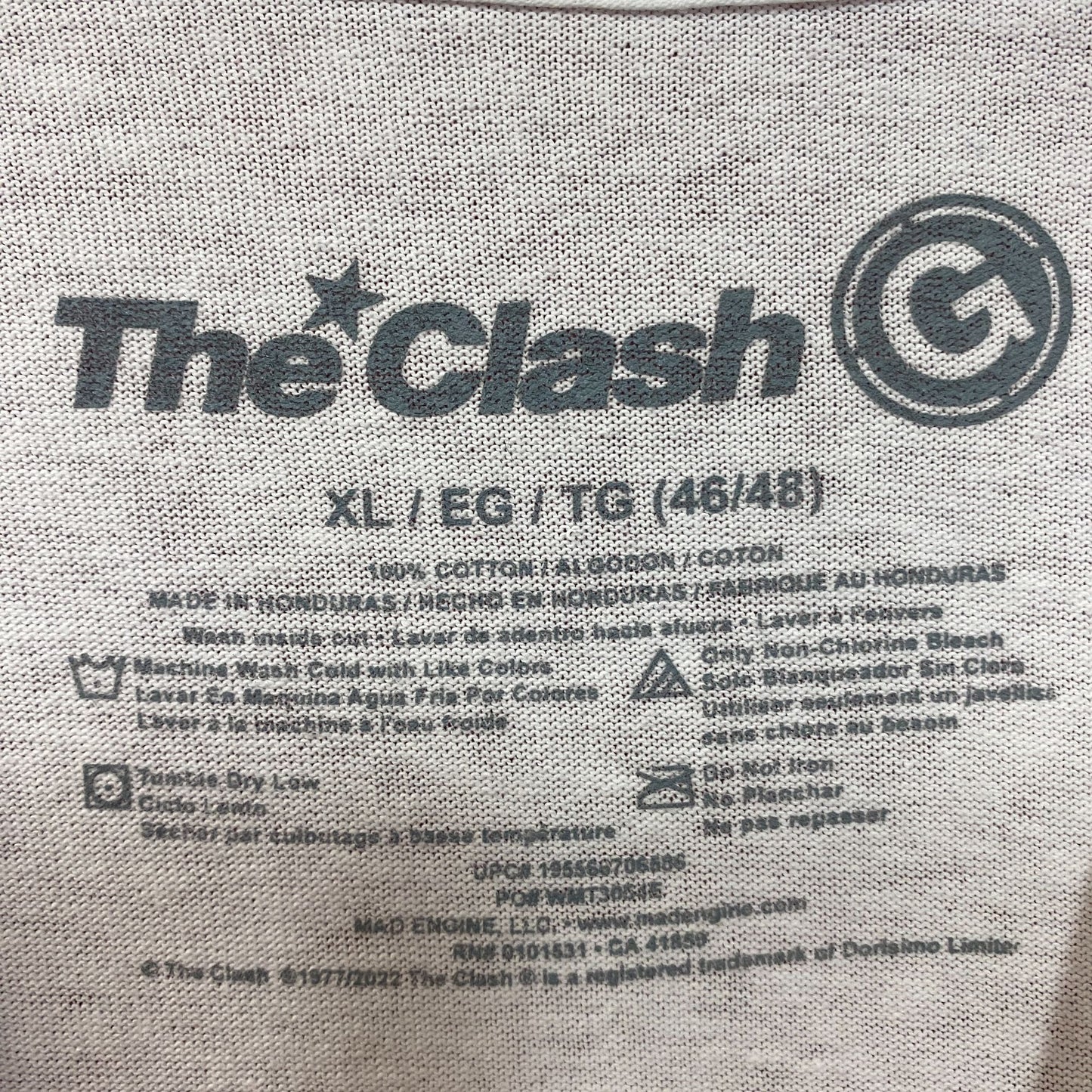 The Clash London Calling Album Cover Rock Band T-Shirt XL