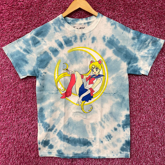 Sailor Moon Relaxing Tie Dye Retro Anime T-Shirt Medium