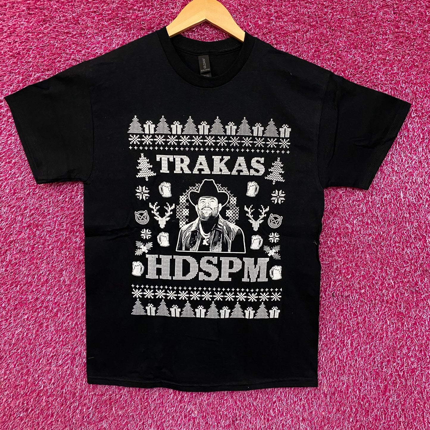 Trakas HDSPM Ugly Christmas Sweater Graphic T-Shirt Large