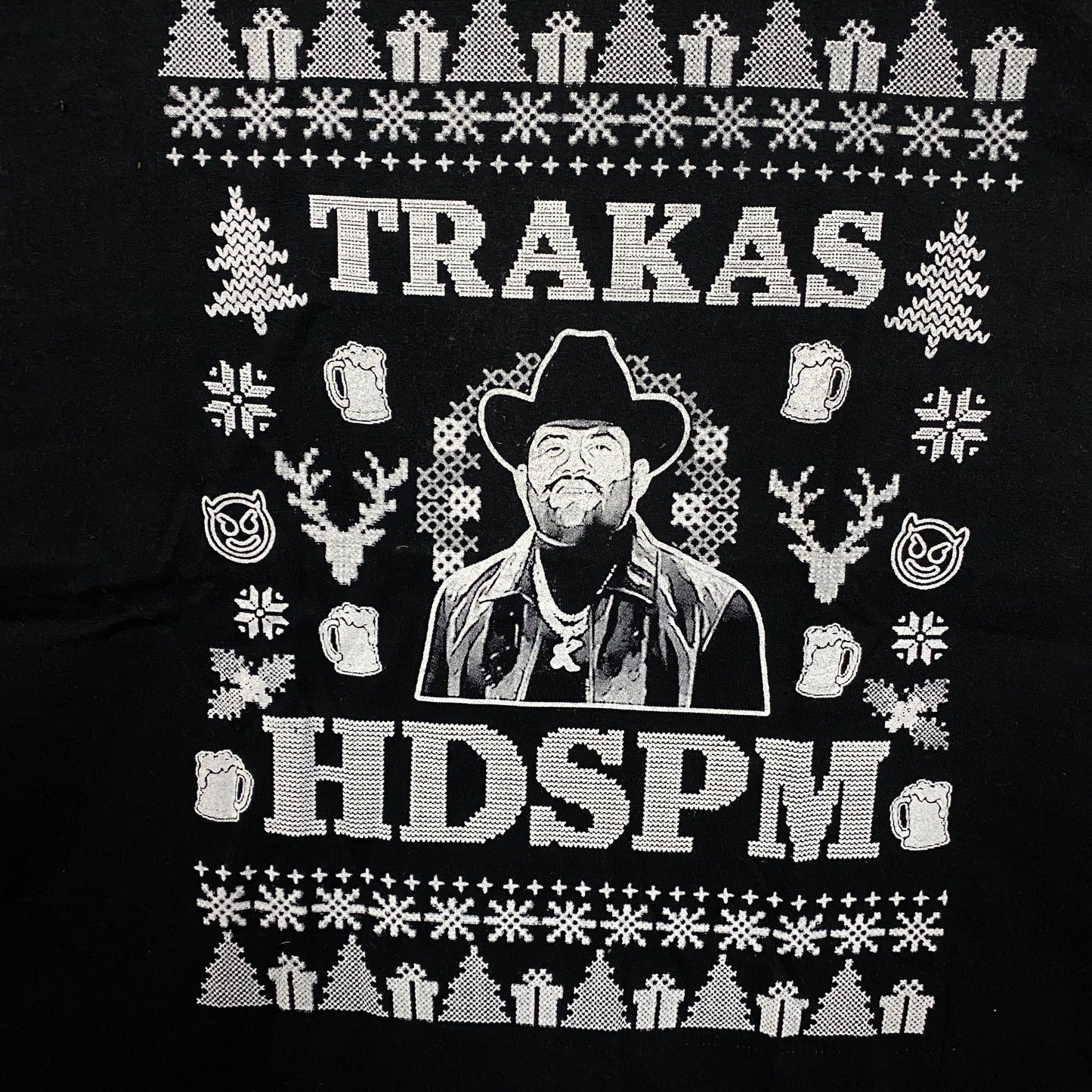 Trakas HDSPM Ugly Christmas Sweater Graphic T-Shirt Large