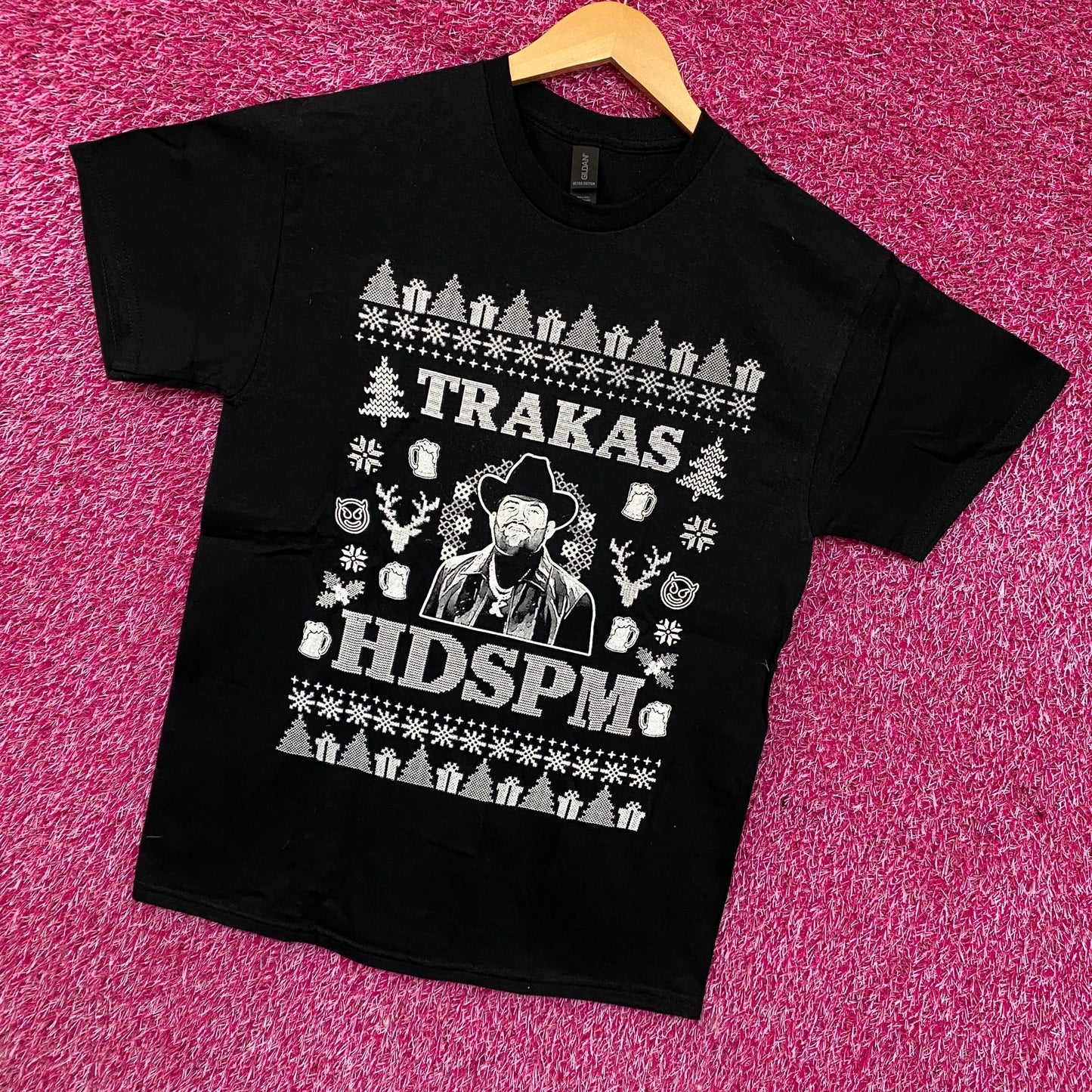 Trakas HDSPM Ugly Christmas Sweater Graphic T-Shirt Large