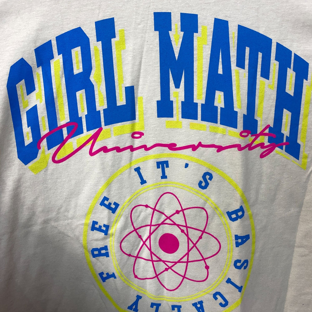 Bioworld "Girl Math University" Graphic T-shirt Medium