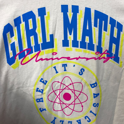 Bioworld "Girl Math University" Graphic T-shirt Medium
