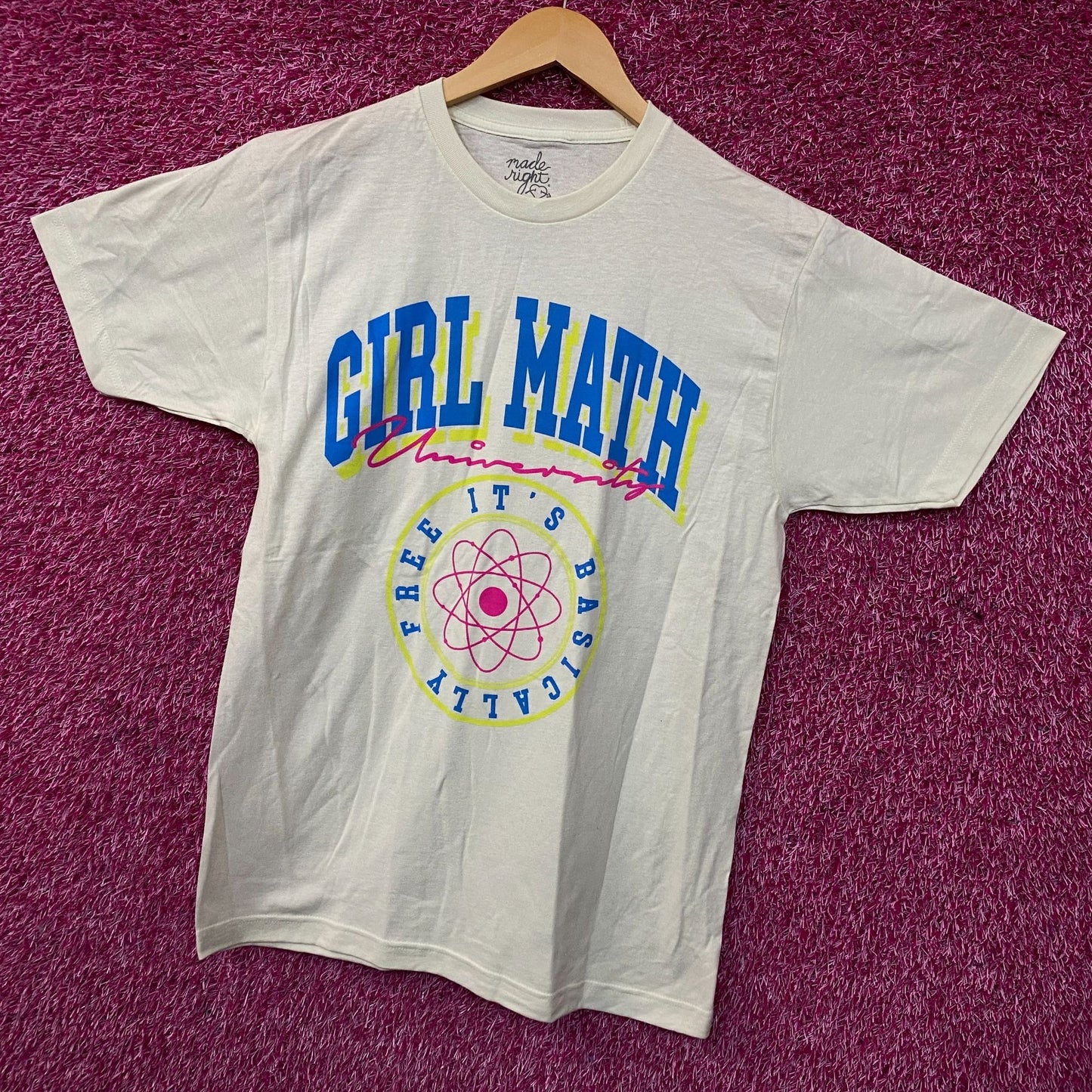 Bioworld "Girl Math University" Graphic T-shirt Medium