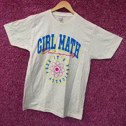 Bioworld "Girl Math University" Graphic T-shirt Medium