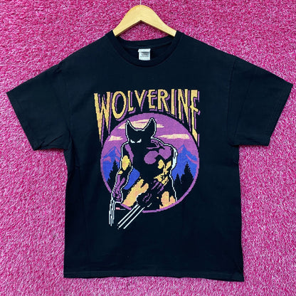 Marvel Wolverine X-Men Video Game Start Screen Retro T-Shirt Medium