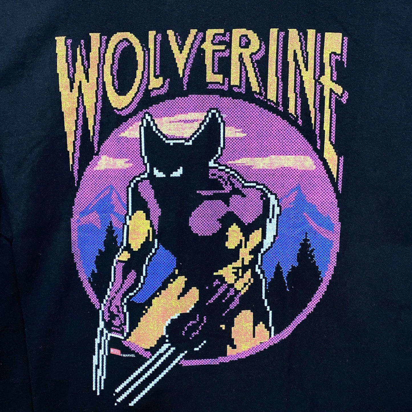 Marvel Wolverine X-Men Video Game Start Screen Retro T-Shirt Medium