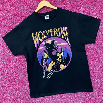 Marvel Wolverine X-Men Video Game Start Screen Retro T-Shirt Medium