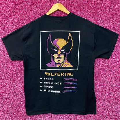 Marvel Wolverine X-Men Video Game Start Screen Retro T-Shirt Medium
