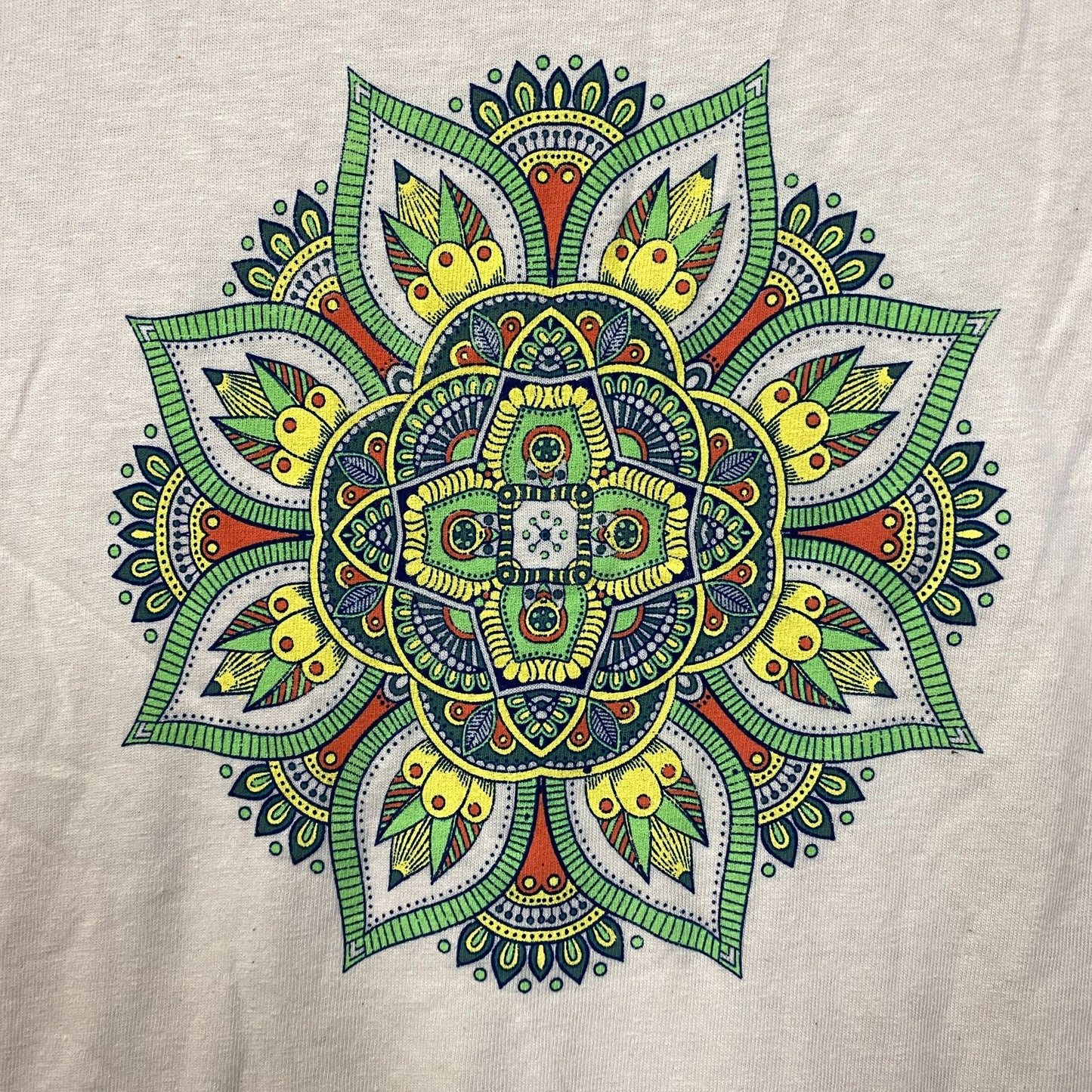 Floral Bee Mandala Psychedelisch Frauen T-Shirt Small