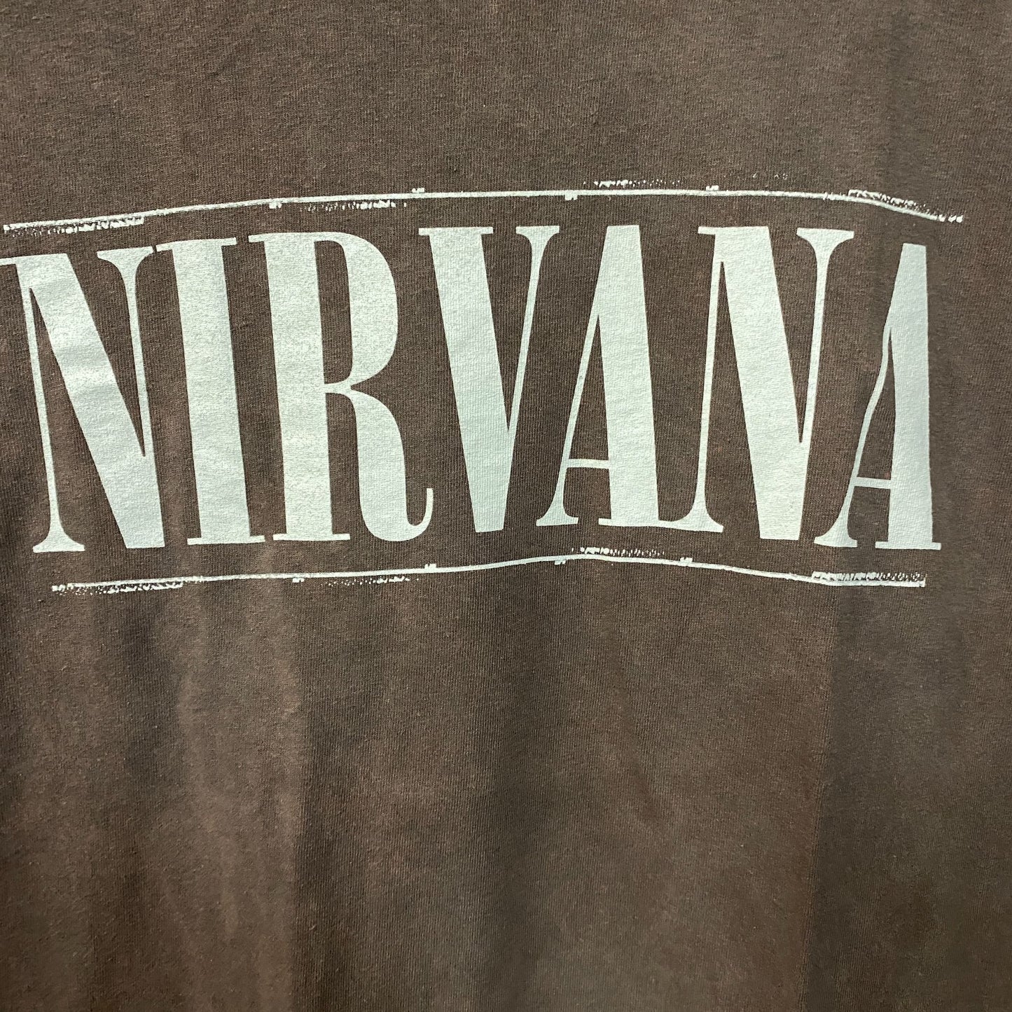 Nirvana Nevermind Smiley Logo Grunge T-Shirt Large