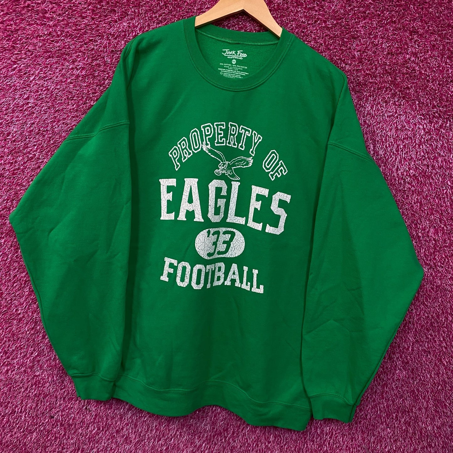 Junk Food Clothing Philadelphia Eagles Property Crewneck Sweatshirt 2XL