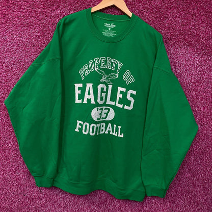 Junk Food Clothing Philadelphia Eagles Property Crewneck Sweatshirt 2XL