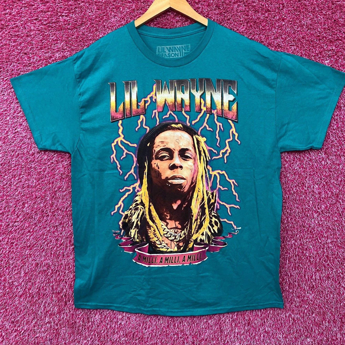 Lil Wayne Tha Carter III A Milli Graphic Design Blue T-Shirt XL