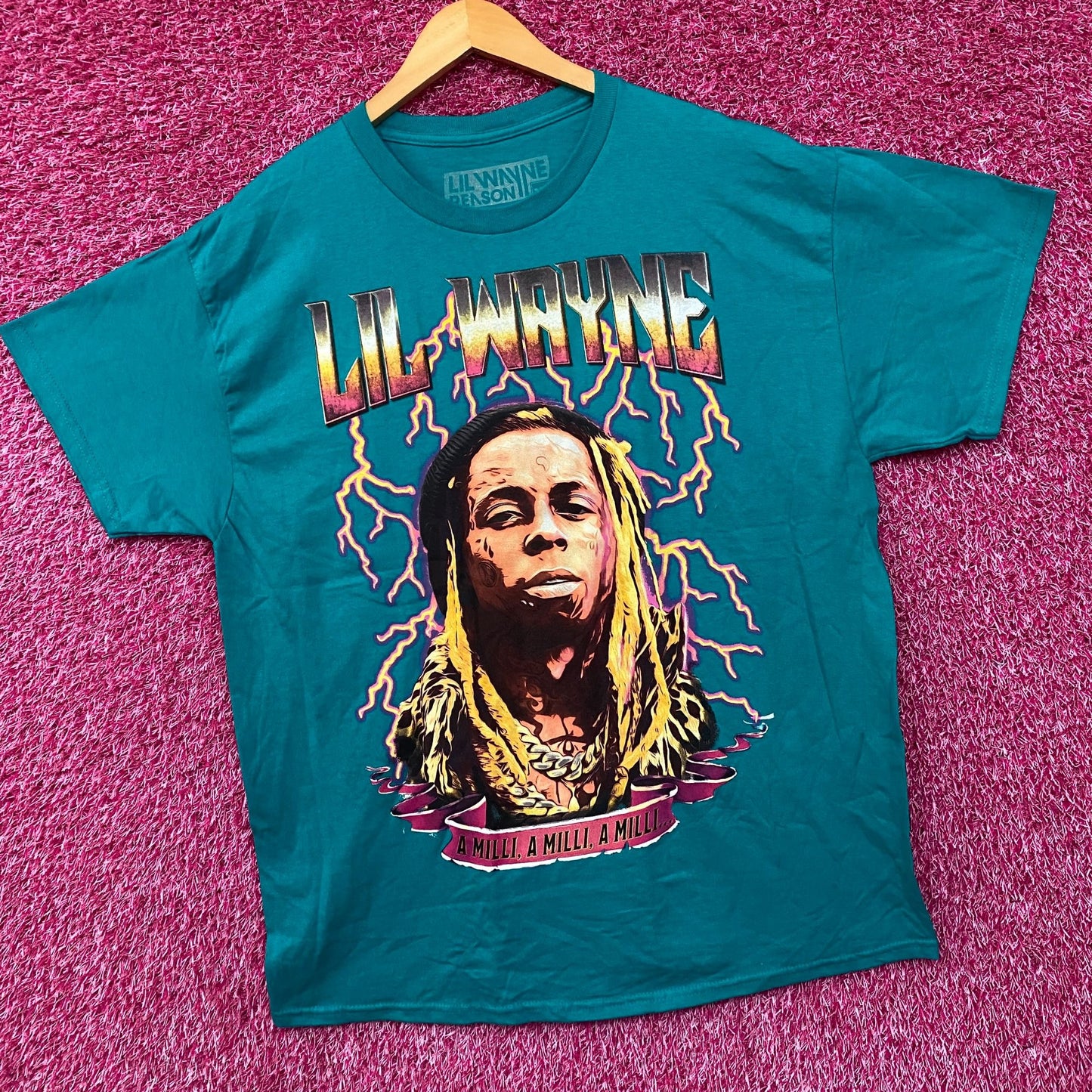 Lil Wayne Tha Carter III A Milli Graphic Design Blue T-Shirt XL