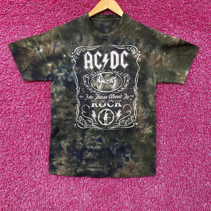 AC/DC 1981 Album For Those About To Rock We Salute Your T-Shirt Tie Dye Large