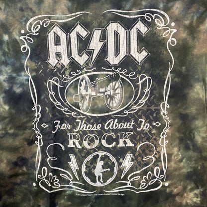 AC/DC 1981 Album For Those About To Rock We Salute Your T-Shirt Tie Dye Large