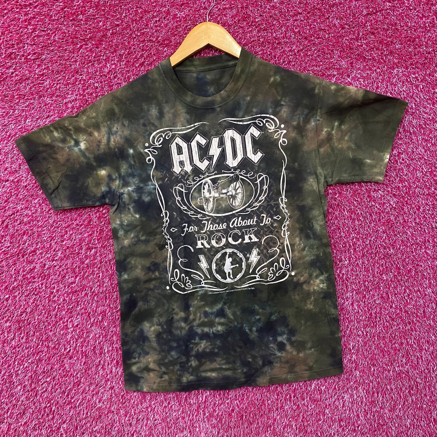 AC/DC 1981 Album For Those About To Rock We Salute Your T-Shirt Tie Dye Large