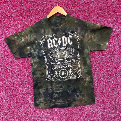 AC/DC 1981 Album For Those About To Rock We Salute Your T-Shirt Tie Dye Large