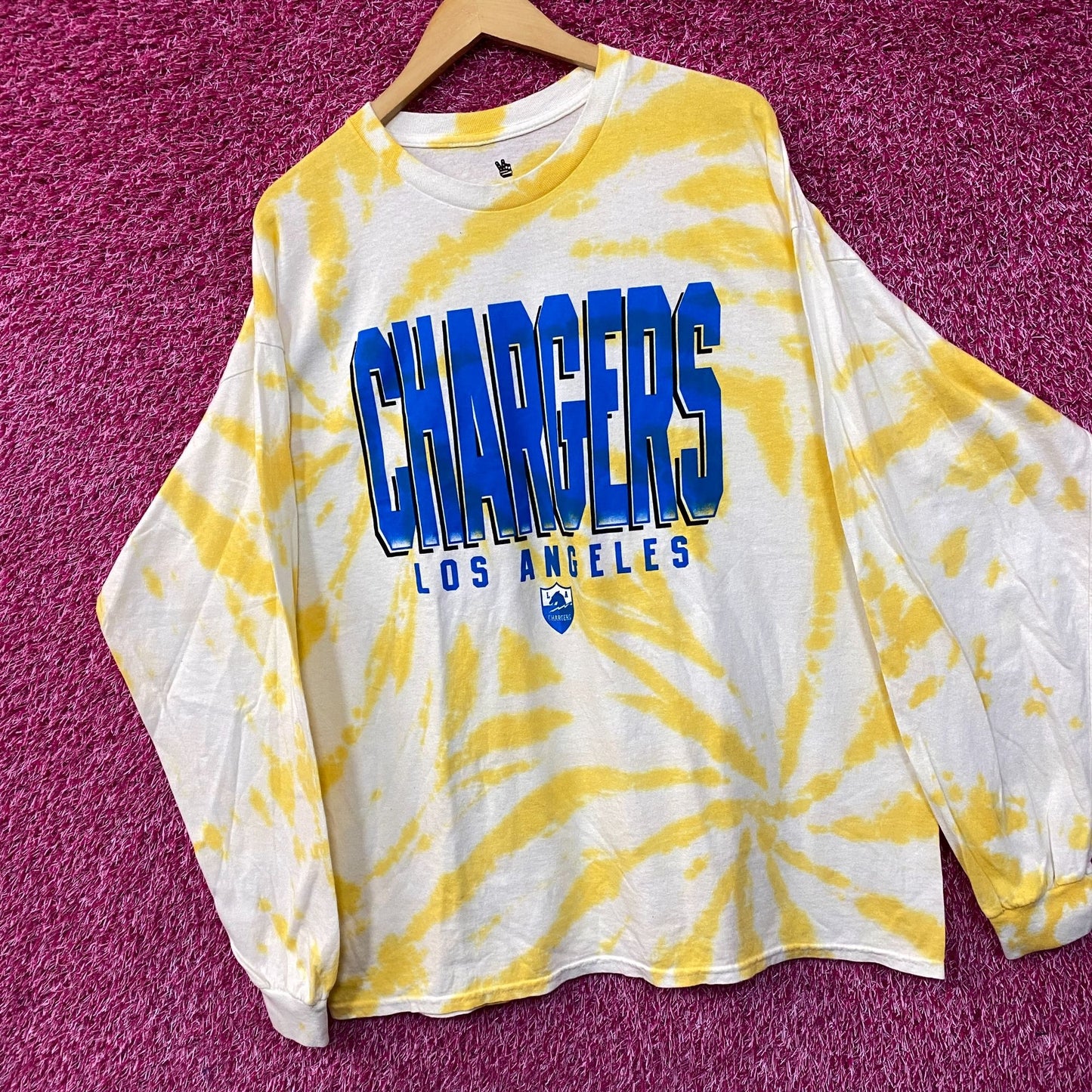 NFL Franchise AFC West Los Angeles Chargers Tie-Dye Long Sleeve XL