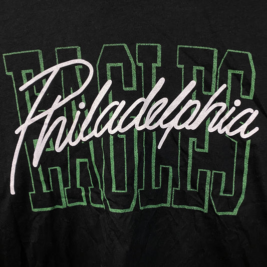 Junk Food Clothing Philadelphia Eagles Timeout Long Sleeve Crop Tee XL