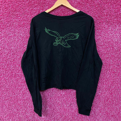 Junk Food Clothing Philadelphia Eagles Timeout Long Sleeve Crop Tee XL