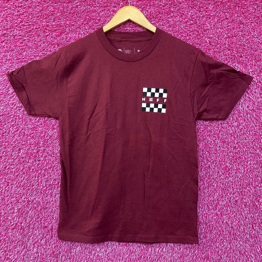 Neff Burgandy Streetwear Logo Tshirt size small