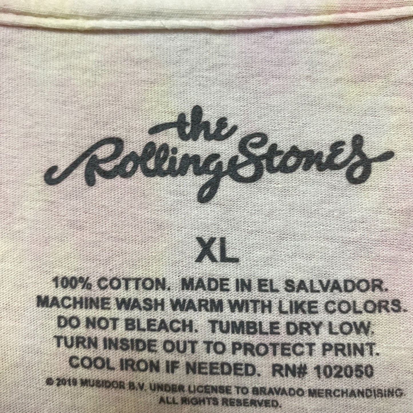 The Rolling Stones Hot Lips Pop Art Rock Pastel Tie Dye XL